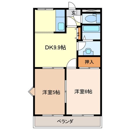 サンタプレイスヒルズＡの物件間取画像